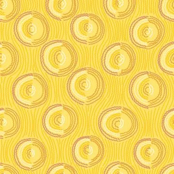 Embroidery Seamless pattern. Circles in hand made style イラスト素材