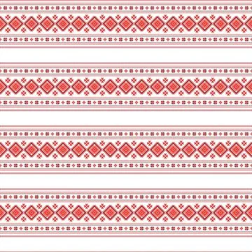Embroidery Seamless Pattern Flower Stock Illustration