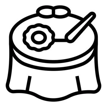 Embroidery table icon outline vector. Craft art Stock Illustration