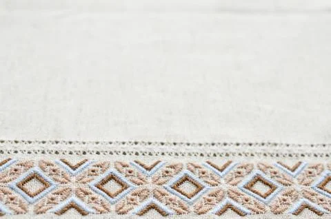 Embroidery texture flat stitch. 스톡 사진