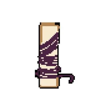 Embroidery thread spool pixel art vector illustration Stock Illustration