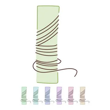 Embroidery thread spool vector cartoon graphic イラスト素材