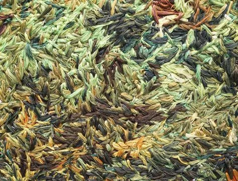 Embroidery threads sewing as textile background. Stock Photos