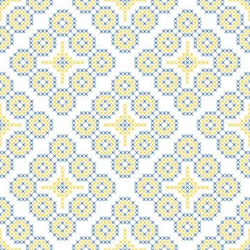 Embroidery Ukrainian Seamless Pattern Stock Illustration