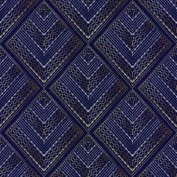 Embroidery vector seamless pattern. Tapestry geometric background wallpaper.  Stock Illustration