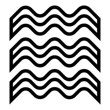 Embroidery wave icon outline vector. Craft art 스톡 일러스트