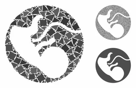 Embryo Composition Icon of Tuberous Elements 스톡 일러스트
