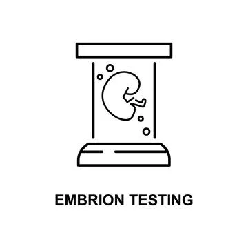 Embryo testing icon. Element of technologies icon with name for mobile concept Stock Illustration
