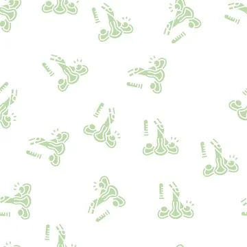 Embryo transfer glyph seamless pattern Stock Illustration