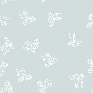 Embryo transfer line seamless pattern Stock Illustration