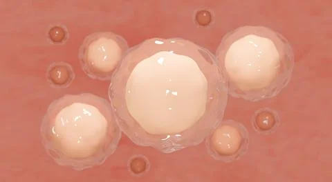 Embryonic stem cells.Cellular therapy.3d rendering Stock Illustration