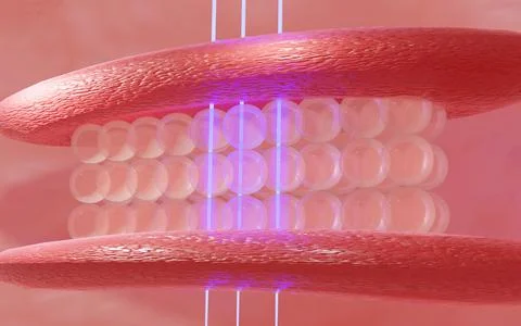 Embryonic stem cells.Cellular therapy.3d rendering 写真素材