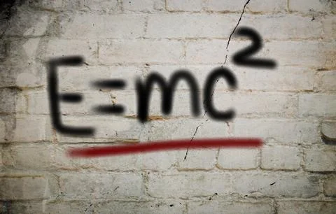 E=mc² albert einsteins physical formula concept Stock Illustration