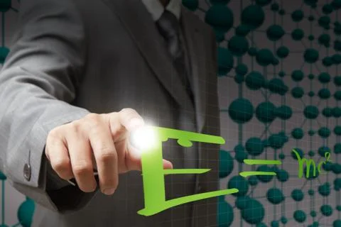 E=mc² albert einsteins physical Stock Illustration
