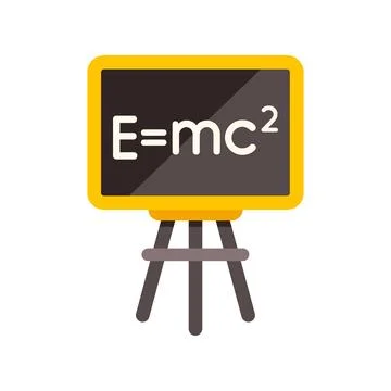 Emc formula on blackboard illustrating physics principles Stock-Illustration