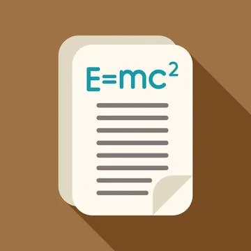 Emc formula on document representing physics theory イラスト素材