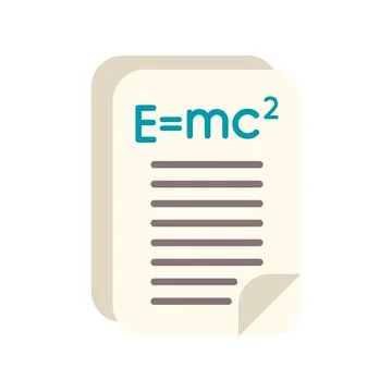 Emc formula written on scientific document Stock-Illustration