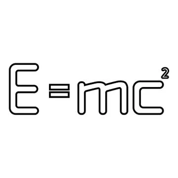 E=mc squared Energy formula physical law E=mc Stock Illustration