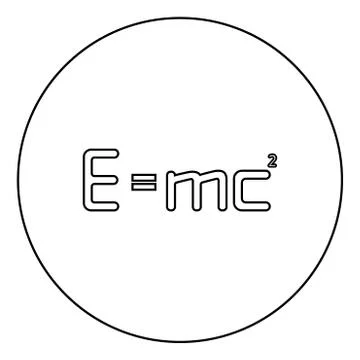 E=mc squared Energy formula physical law sign e equal mc 2 Education concept  Stock Illustration