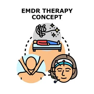 Emdr therapy technique for psychological trauma healing Stock Illustration
