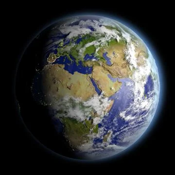 EMEA region from space Stock-Illustration