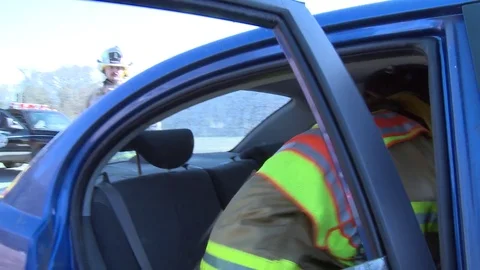 Emegency response team helping victims Stock Footage 72748438