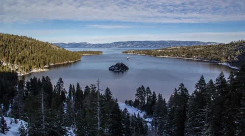Emerald Bay, Lake Tahoe Hyperlapse Stock Footage 24828048