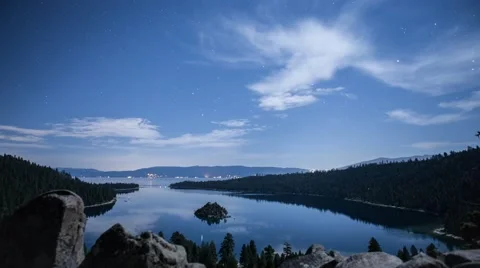 Emerald Bay Solar Storm Time Lapse 4K Stock Footage 41828403