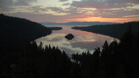 Emerald bay sunrise time lapse Stock Footage 89957438