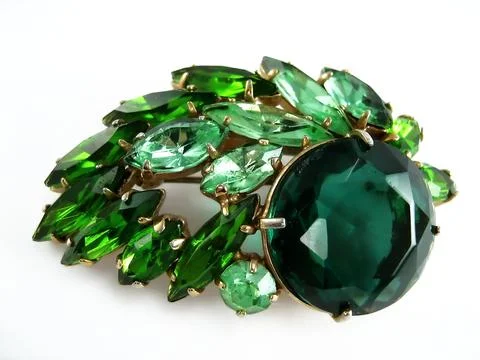 Emerald Brooch Stock-Fotos