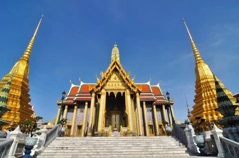 The emerald buddha temple Stock Photos