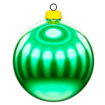 Emerald christmas tree toy Stock Illustration