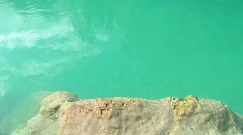 Emerald colour river Stock Footage 42530951