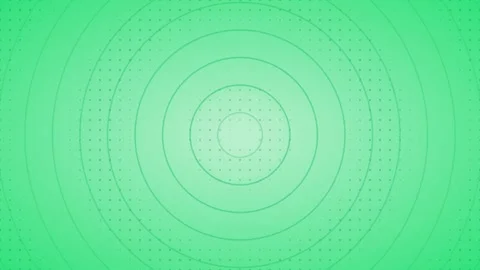 Emerald comic concentric waves background, pop art halftone speed lines motion Stock Footage 342639479