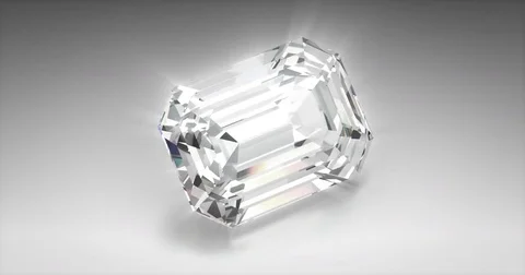 Emerald Cut Diamond Stock Footage