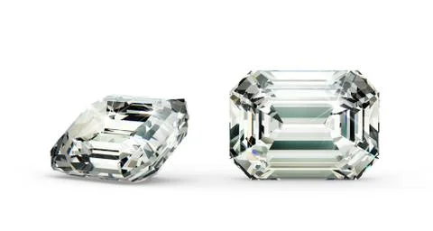 Emerald cut diamond Stock Illustration