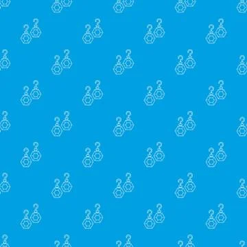 Emerald earrings pattern seamless blue Illustrazione stock