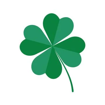 Emerald four leaf clover. Vector illustration Stock Illustration