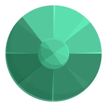 Emerald gem icon cartoon vector. Rhinestone crystal Illustrazione stock