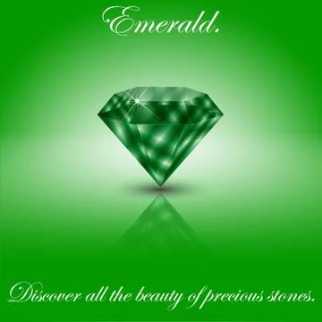 Emerald gem  Stock Illustration