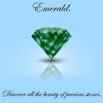 Emerald gem  Stock Illustration