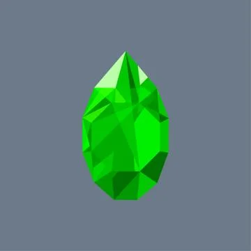 Emerald gem shining logo vector drop shaped 스톡 일러스트