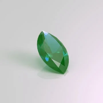 Emerald gemstone marquise 3D render Stock Photos