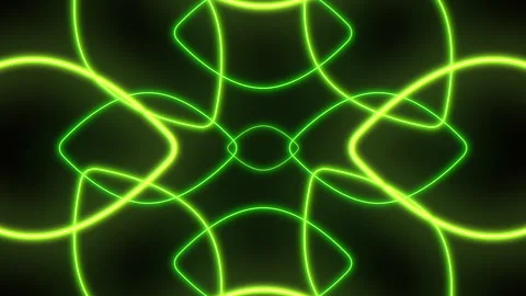 Emerald glow circular green line pattern with futuristic vibe Stock Footage 282366499