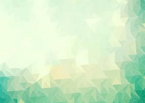 Emerald green abstract gradient background with triangles Stock Illustration