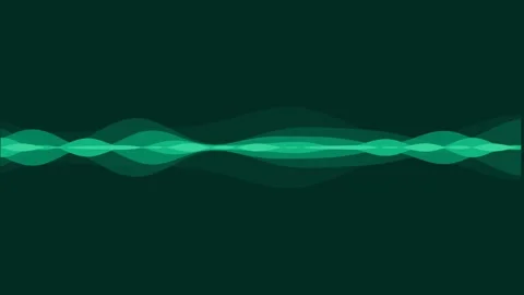 Emerald Green Abstract Wave Motion Digital Background Animation Loop 库存影片 336159659
