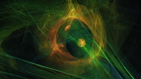 Emerald Green and Amber Vortex Energy Stream Motion Loop Stock Footage 345962135