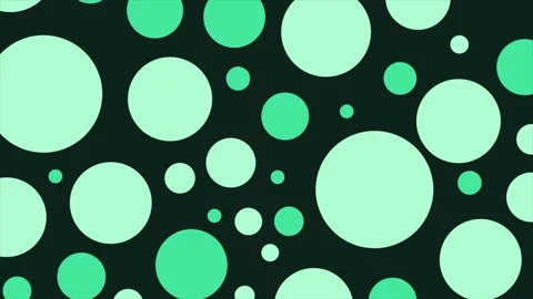 Emerald Green and Mint Geometric Circles Abstract Motion Background for Modern Stock Footage 346504351