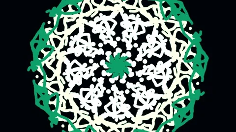 Emerald Green Mandala Rotating Seamless Loop - 4K Motion Background Stock Footage 337572625