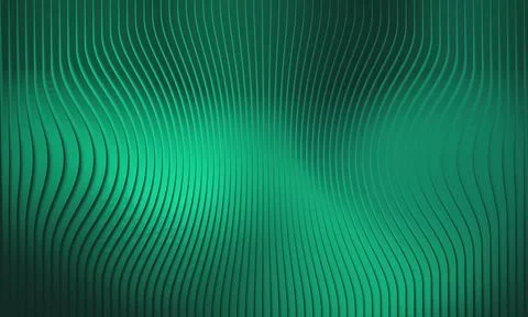 Emerald Green Metallic Wave Texture with Dark Gradient and Curved Vertical .. 스톡 일러스트